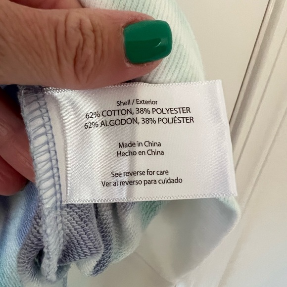 NWT Wildfox Couture Purple & Green Tie-Dye French Terrycloth Hoodie Sweatshirt - Picture 8 of 9